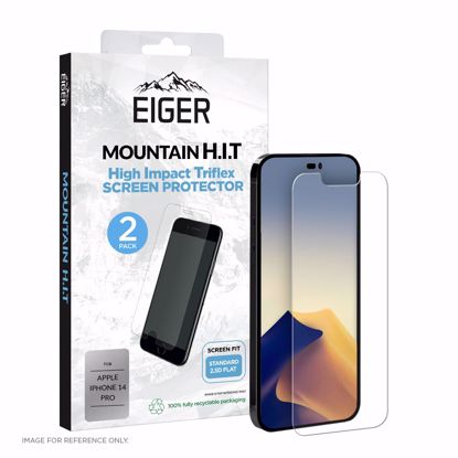 Picture of Eiger Eiger Mountain H.I.T. Screen Protector (2 Pack) for Apple iPhone 14 Pro