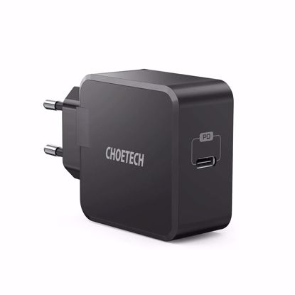Picture of Choetech Choetech 30W QC EU Mains Charger for USB-C 3.0A in Black (No Cable) Bulk